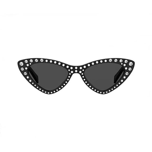 NEW MOSCHINO SUNGLASSES BLACK GREY WOMEN EYEWEAR MOSCHINO MOS006/S/STR 0807 IR - Picture 2 of 5